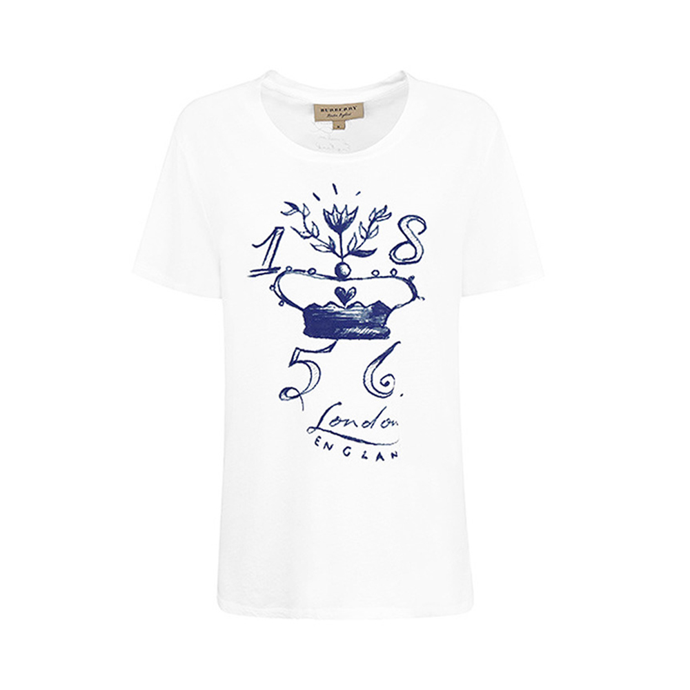 バーバリーBURBERRY LADIES T-SHIRT レディース T シャツ 4067558 10000 WHITE