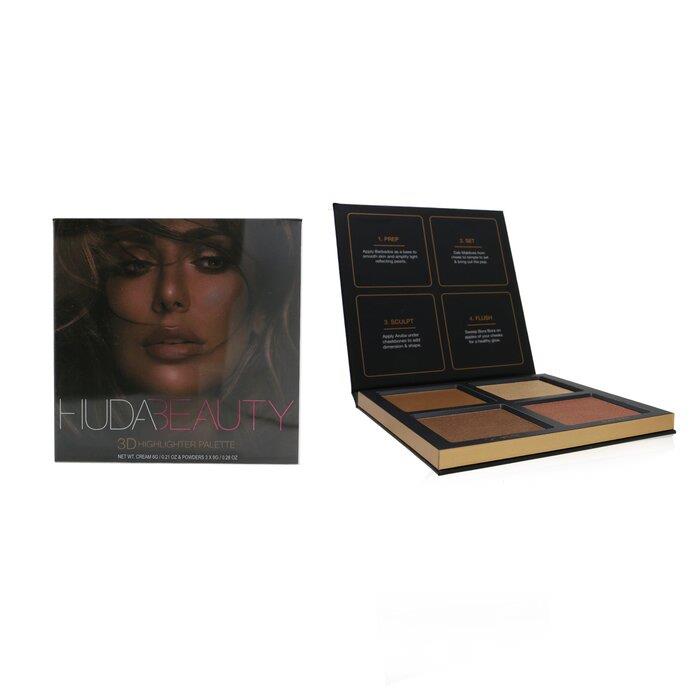 Huda Beauty フーダビューティー  3D Highlighter Palette (4x Highlighter) 3Dハイライターパレット（4xハイライター） # Bronze Sands