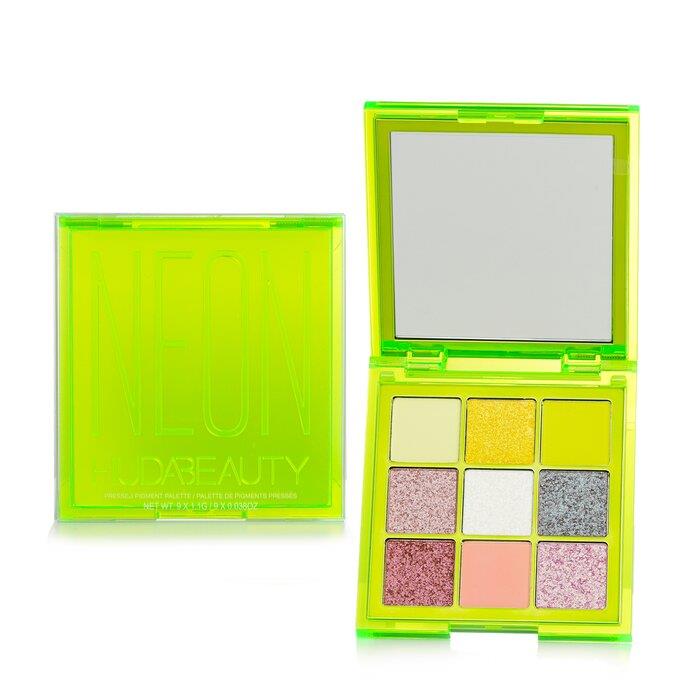 Huda Beauty フーダビューティー  ネオンオブセッションズプレスドピグメントアイシャドウパレット（9xアイシャドウ） # Neon Green