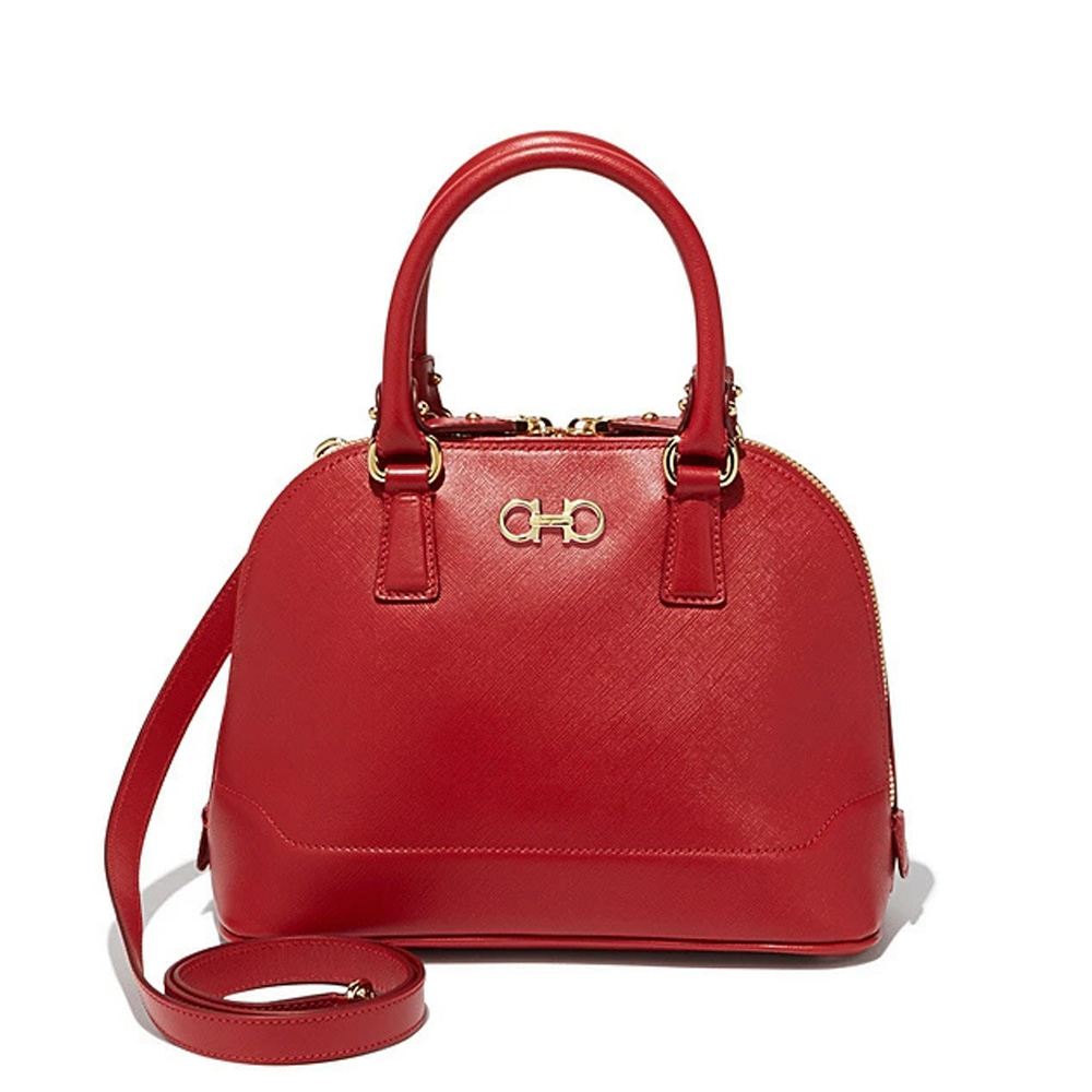 フェラガモ FERRAGAMO レディースダリナ ガンチーニ ハンドバッグ 21-E703 0583767 ROSSO