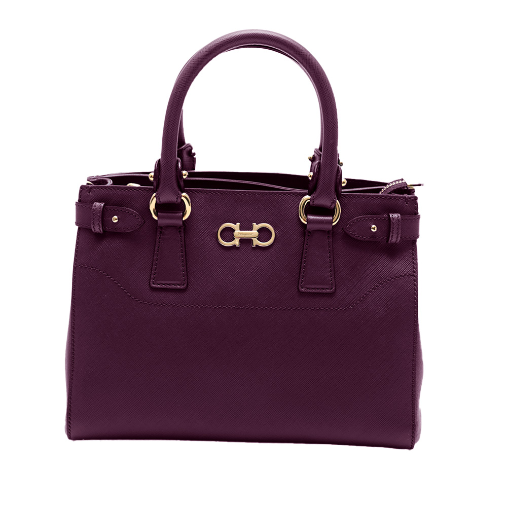 フェラガモ FERRAGAMO  レディース ガンチーニ ハンドバッグ 21-E428 0598714 PLUM