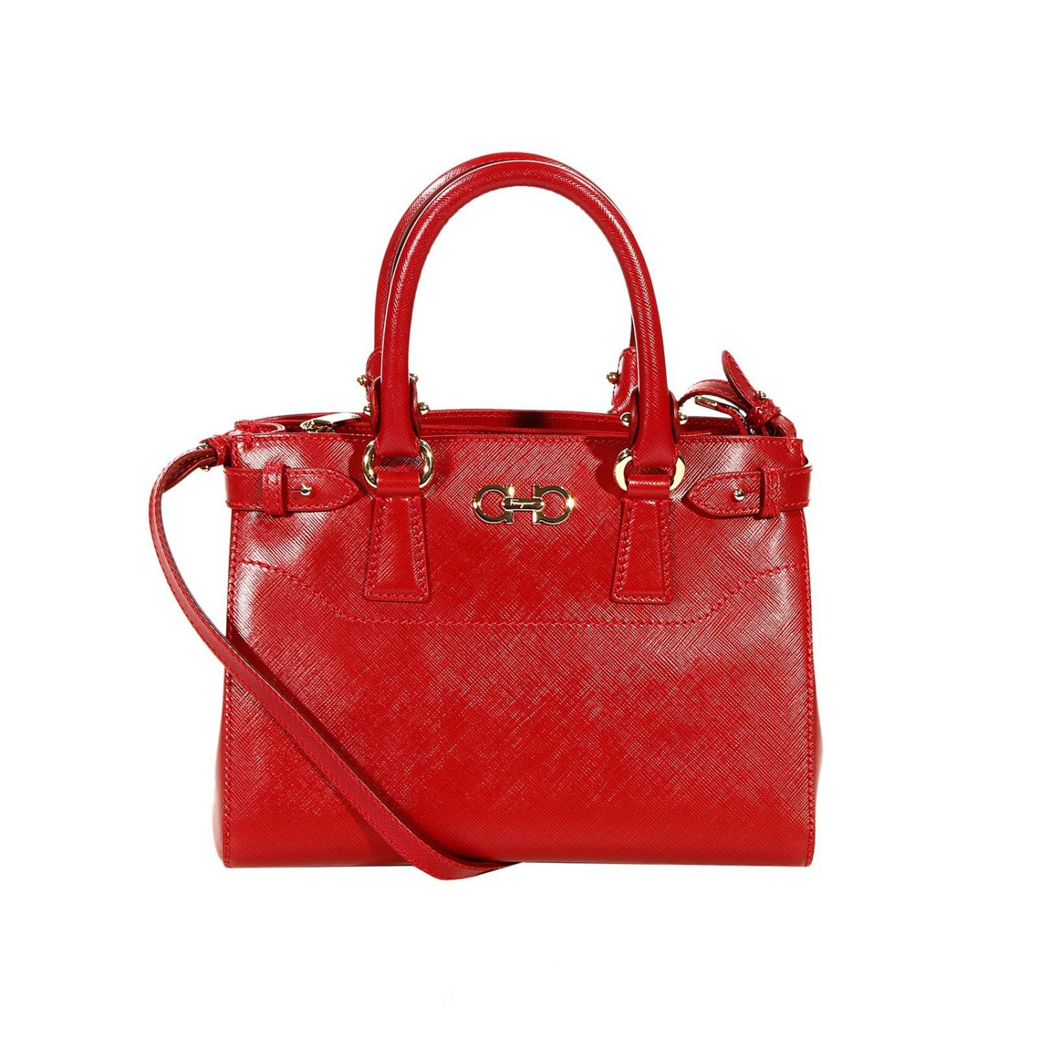 フェラガモ FERRAGAMO  レディース ガンチーニ ハンドバッグ 21-E428 0583754 ROSSO