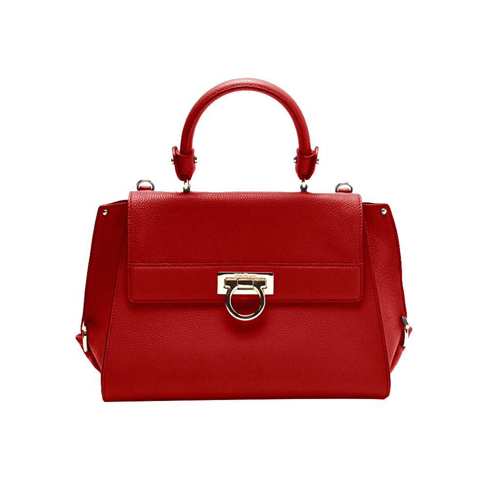 フェラガモ FERRAGAMO  レディース ソフィアレザーサッチェルバッグ 21-E530 0593701 ROSSO-CA