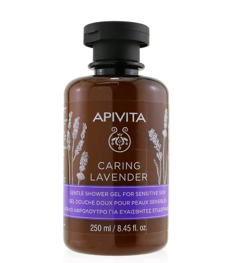 Apivita Caring Lavender Gentle Shower Gel For Sensitive Skin ラベンダージェントルシャワージェル 250ml