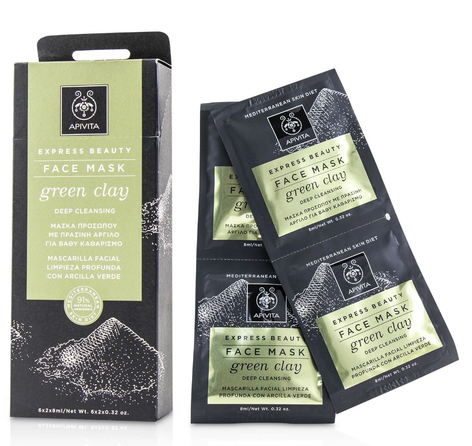 アピビタ Apivita レディース Express Beauty Face Mask Green Clay (Deep Cleansing)エクスプレスビューティ フェイスマスク グリーンクレイ 6x(2x8ml)