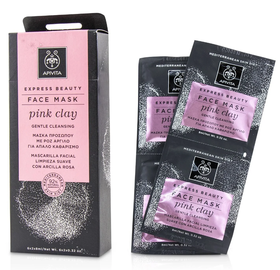 アピビタ Apivita レディースExpress Beauty Face Mask with Pink Clay (Gentle Cleansing) エクスプレスビューティ フェイスマスク ピンククレイ 6x(2x8ml)