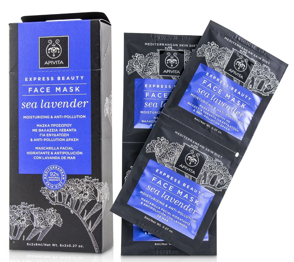 アピビタ Apivita レディース Express Beauty Face Mask with Sea Lavender (Moisturizing & Anti Pollution)エクスプレス ビューティー フェイス マスク ウイズ シー ラベンダー6x(2x8ml)