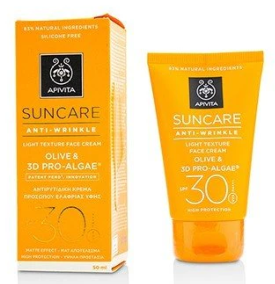 アピビタ Apivita レディースSuncare Anti-Wrinkle Light Texture Face Cream サンケア アンチリンクル ライトテクスチャー フェイスクリーム SPF 30 50ml