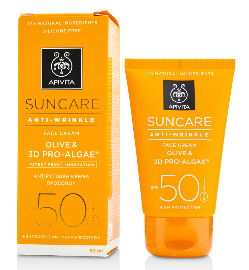 アピビタ Apivita レディース Suncare Anti-Wrinkle Face cream サンケア アンチ-リンクル フェイス クリーム SPF 50 50ml