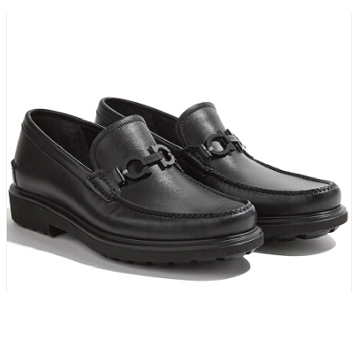 FERRAGAMO MEN SHOES 0642907 CALF NERO BLACK