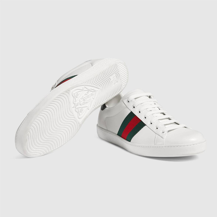 GUCCI MEN SHOES グッチ メン ズシューズ 386750 A3830 9071 ACE LEATHER SNEAKER