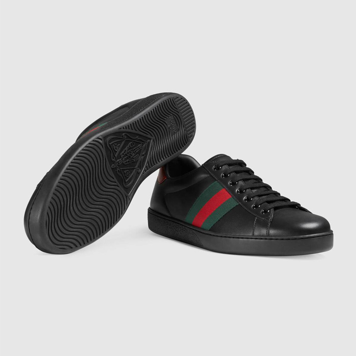 GUCCI MEN SHOES グッチ メン ズシューズ 386750 A38D0 1078 ACE LEATHER SNEAKER