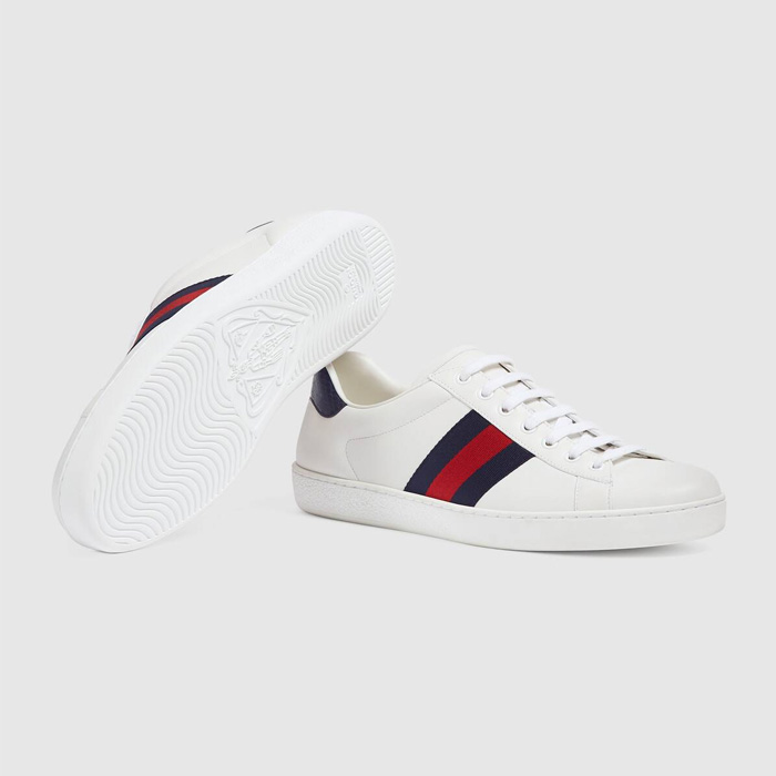 GUCCI MEN SHOES グッチ メン ズシューズ 386750 A38D0 9072 ACE LEATHER SNEAKER