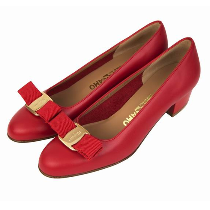 FERRAGAMO LADY SHOES 0655545 CALF PAMP RED