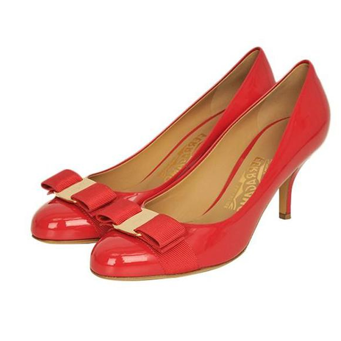 FERRAGAMO LADY SHOES 0655585 PA-C PAMP RED