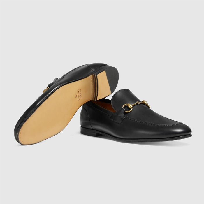 グッチ GUCCI MEN SHOES メン ズシューズ 406994 BLM00 1000 Jordaan Leather Loafer