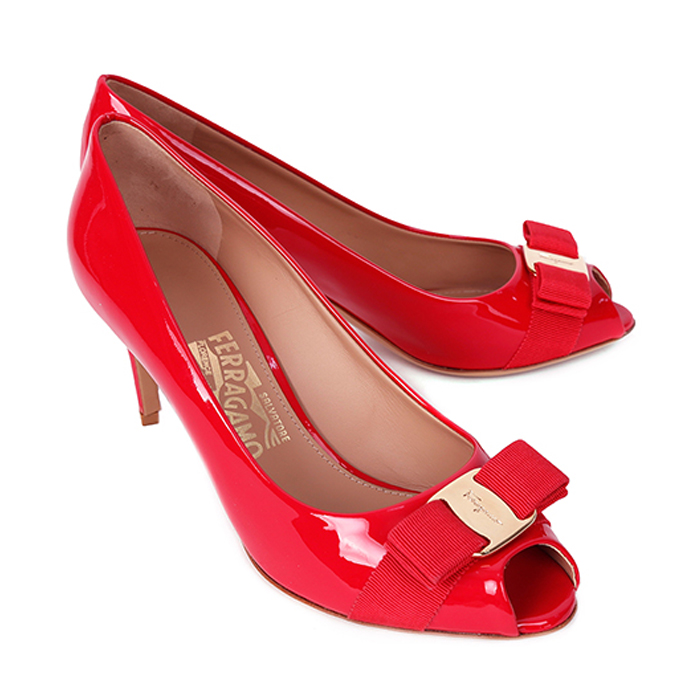 FERRAGAMO LADY SHOES 0655612 PA-C PAMP RED