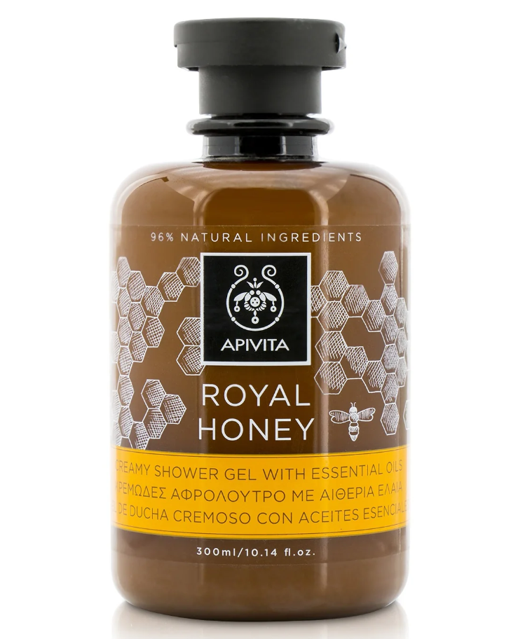 Apivita Royal Honey Creamy Shower Gel with Essential Oilsロイヤルハニー クリーミーシャワージェル with エッセンシャルオイル300ml