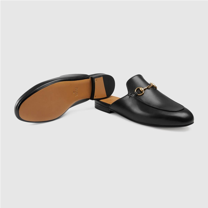 GUCCI LADY SHOES ???グッチレディースシューズ 423513 BLM00 1000 Princetown Leather Slipper