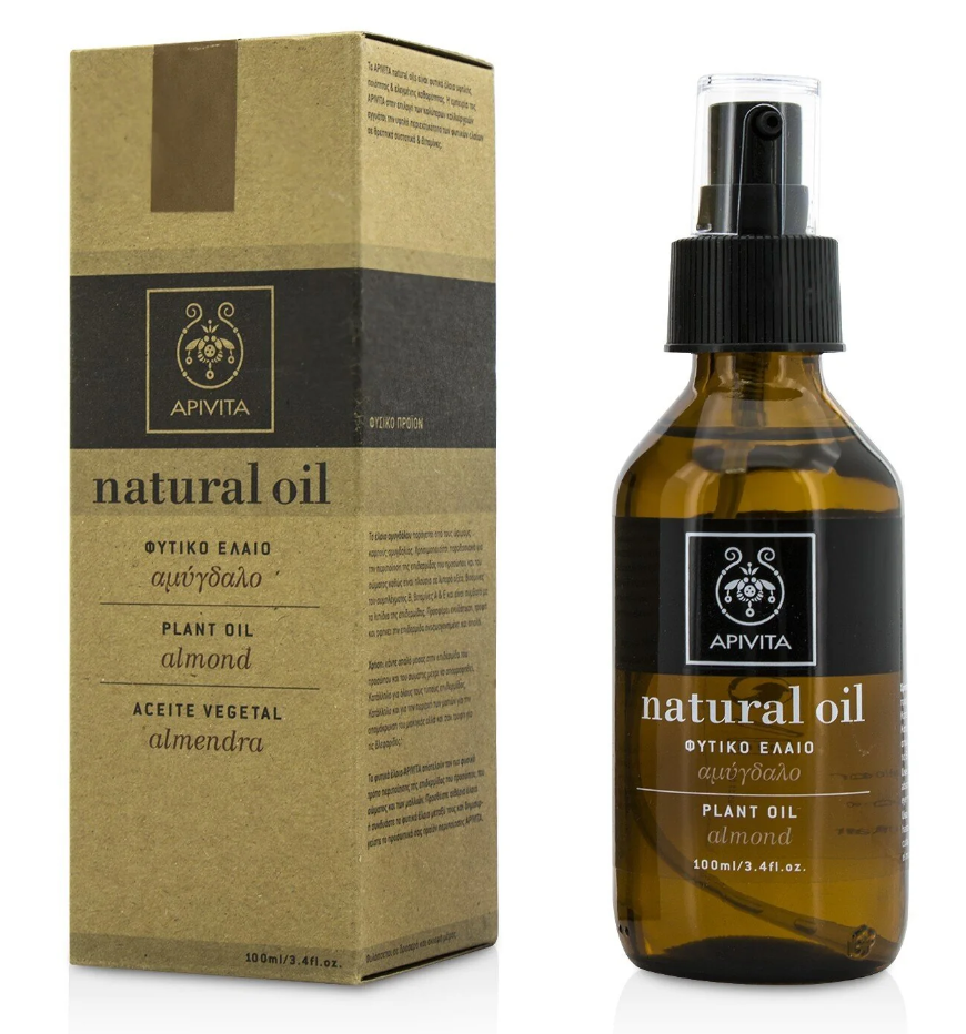 Apivita Natural Oil ナチュラルオイル Almond Plant Oil, 100ml