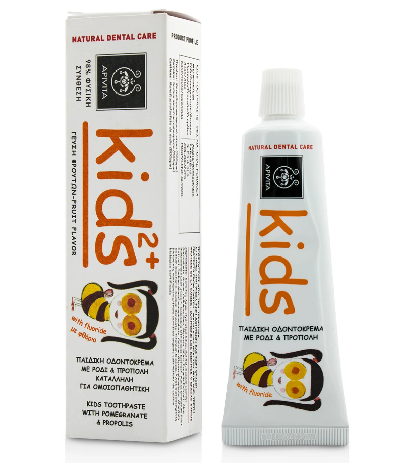 Apivita Kids Toothpaste with Pomegranate & Propolis キッズ トゥースペースト ウイズ ザクロ & プロポリス 50ml