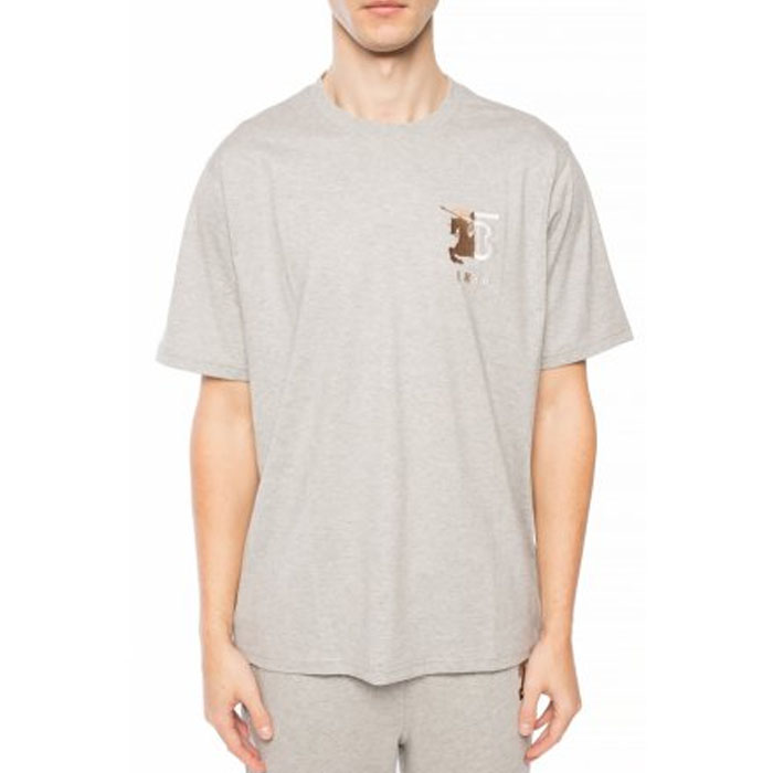 バーバリーBURBERRY MEN T-SHIRT  メンズ Tシャツ 8025650 A2142 PALE-GREY-M