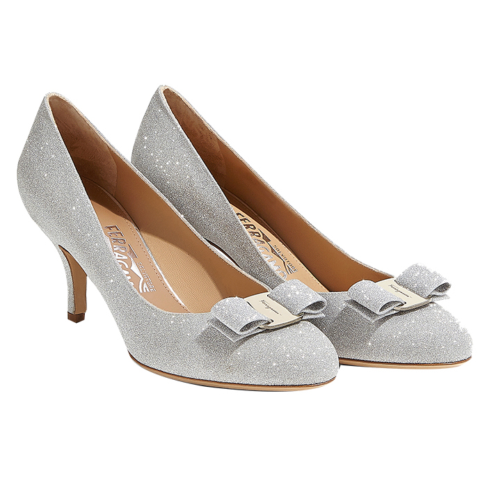 FERRAGAMO LADY SHOES 0709505 FABR ARGE SILVER