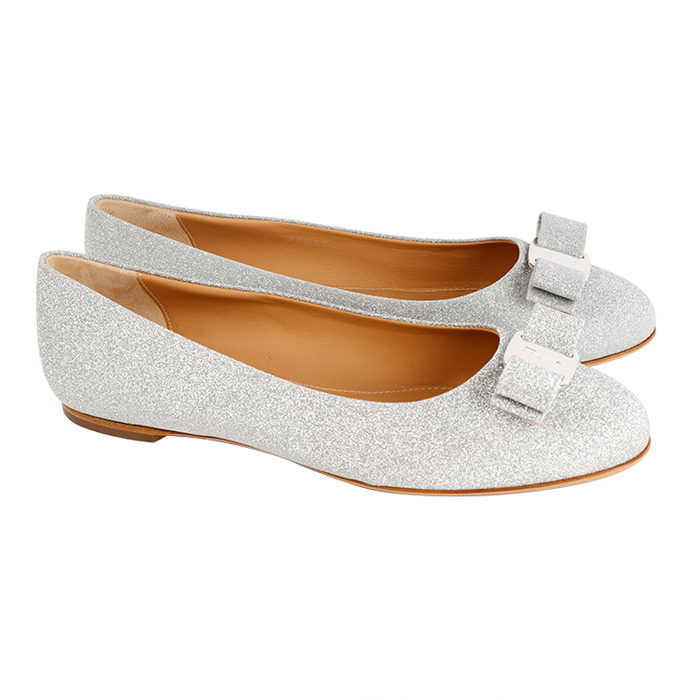 FERRAGAMO LADY SHOES 0709613 FABR ARGE SILVER