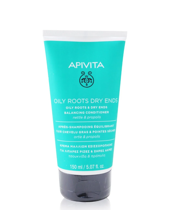 Apivita Balancing Conditioner with Nettle & Propolisオイリールーツ&ドライエンドコンディショナーとネトル&プロポリスのバランス150ml