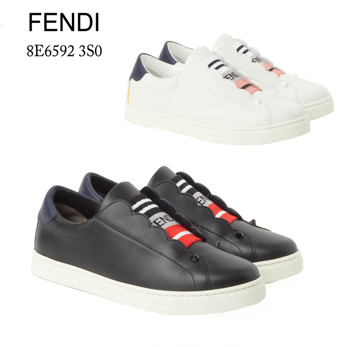 フェンディFENDI LADY SHOES レディースシューズ8E6592 3S0 09IQ BLACK/WHITE