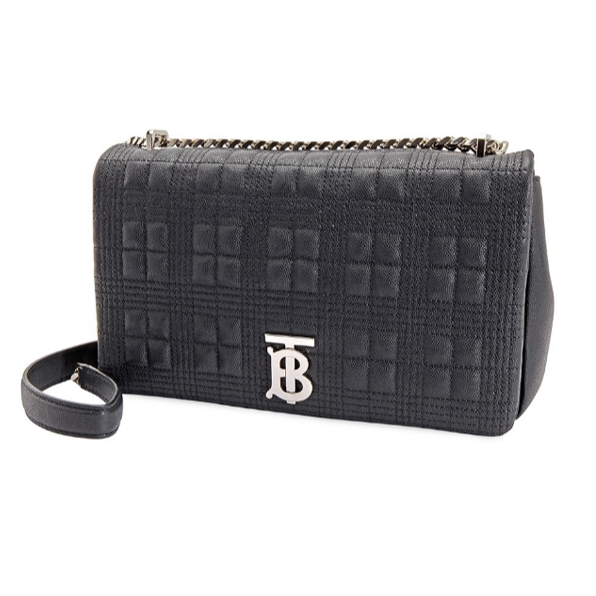 バーバリー  BURBERRY ブラックミディアム キルティンググレインレザー ローラバッグ 8022597 BLK