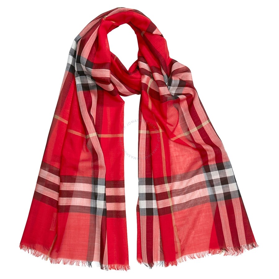 バーバリーBURBERRY SCARF  レディーススカーフ 4078274 62130 RED