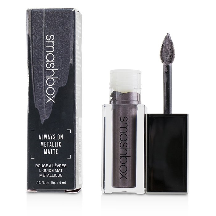 Smashbox スマッシュボックス オールウェイズ オン メタリック マット リップスティック # Punked Rock (Gray With Purple Tint and Silver Pearl) 607710067349