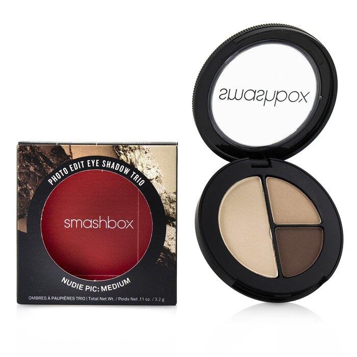 Smashbox スマッシュボックス フォト エディット アイ シャドウ トリオ # Nudie Pic Medium (Hazelnut, Wheat, Cashew Outside) 607710066571