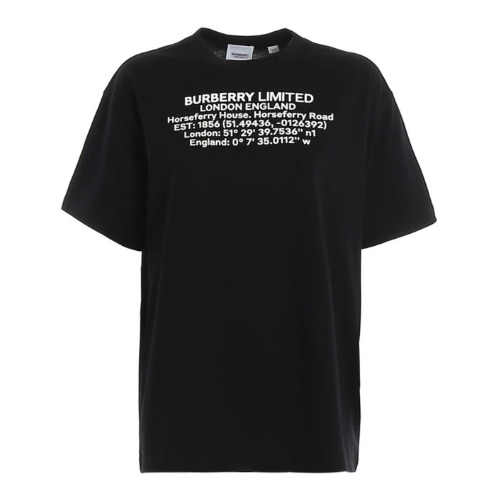 バーバリー  BURBERRY クルーネック Tシャツ 半袖 レディース 8024628 BLK