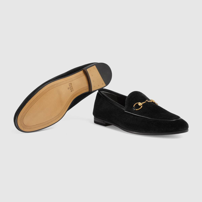 GUCCI LADY SHOES ?グッチレディースシューズ 431467 K4DD0 1000 Jordaan Velvet Loafer