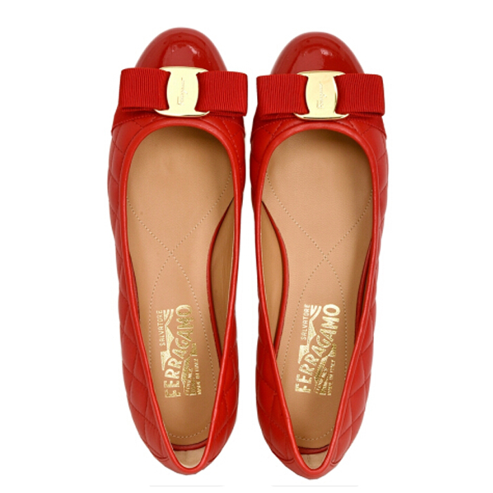 FERRAGAMO LADY SHOES 0672104 PA-C LILI RED