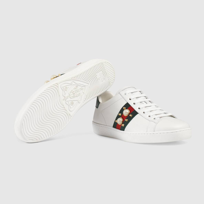 GUCCI LADY SHOES グッチレディースシューズ 431887 A38G0 9064 Ace Studded Leather Sneaker