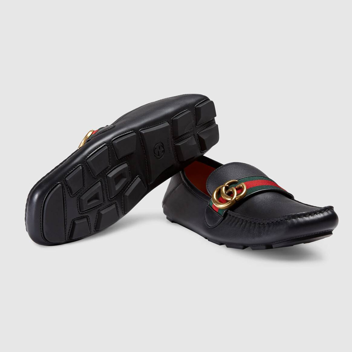 GUCCI MEN SHOES グッチ メン ズシューズ 450891 DTM10 1060 Leather Driver With Web