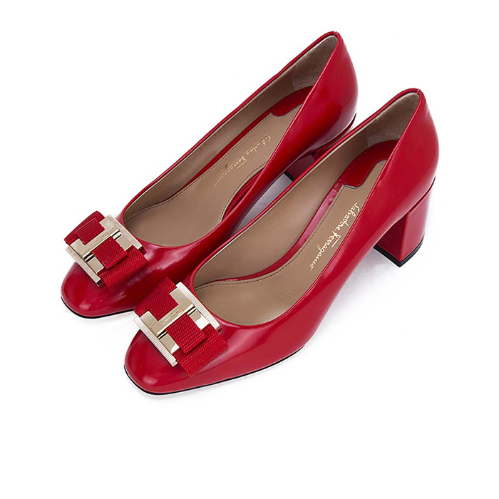 FERRAGAMO LADY SHOES 0672628 BRCA LIPS RED