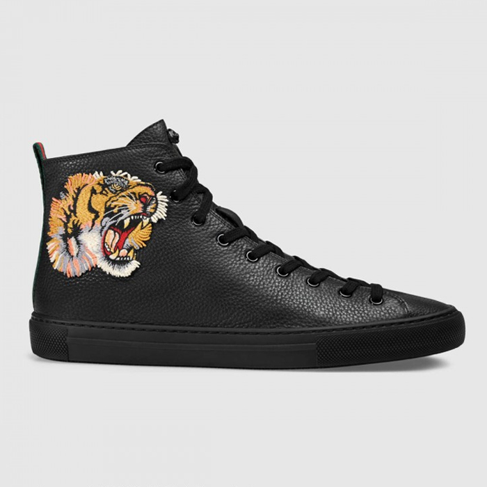 GUCCI MEN SHOES グッチ メン ズシューズ 451621 BXOA0 1060 Leather High-top With Tiger