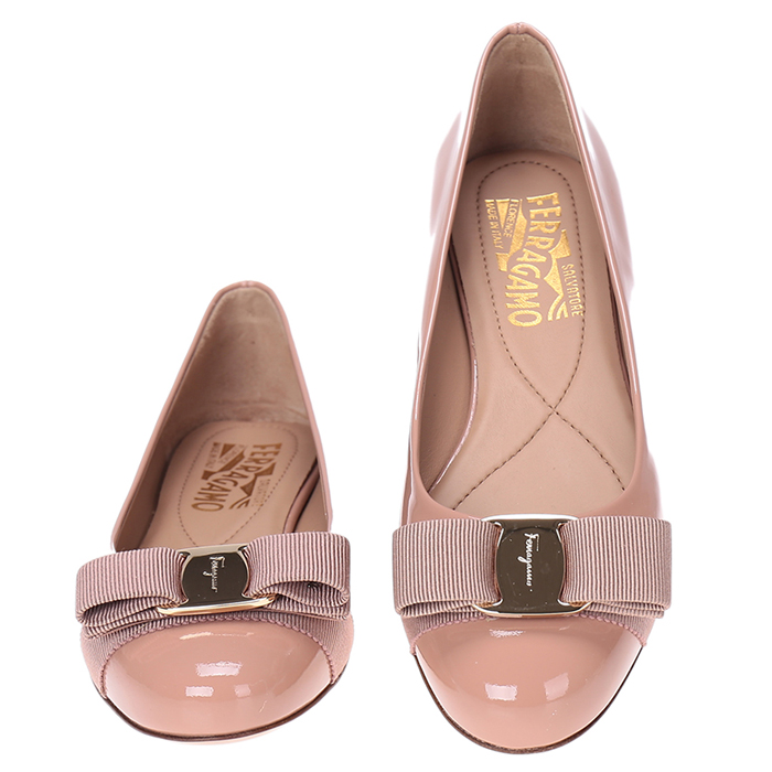 FERRAGAMO LADY SHOES 0676235 PA-C NEBL NUDE PINK