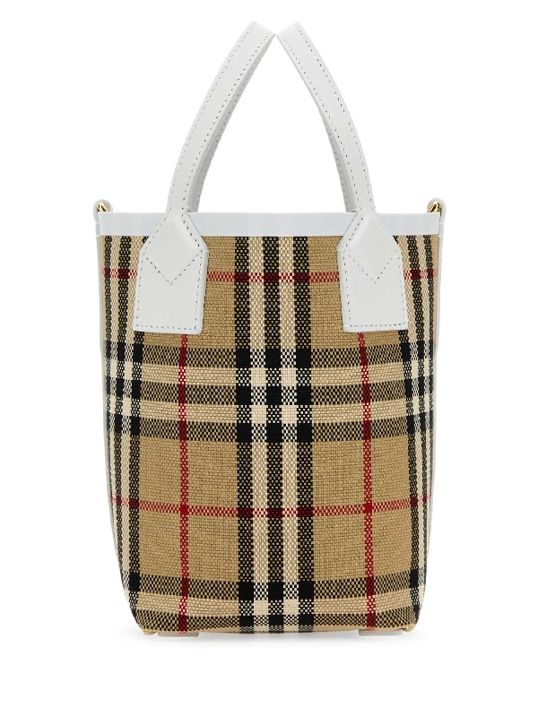 バーバリーBURBERRY レディースショルダーバッグ ミニ ロンドン トートバッグ ミニトート 8072348 A1464 ARCHIVEBEIGE