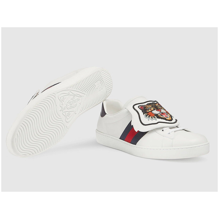 GUCCI MEN SHOES グッチ メン ズシューズ 478190 DOP80 9182 Ace Sneaker With Removable Patches - Tiger