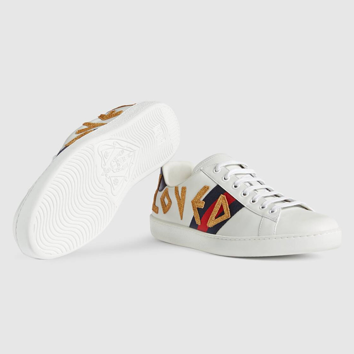 GUCCI MEN SHOES グッチ メン ズシューズ 497090 DOPE0 9095 Ace Embroidered Sneaker