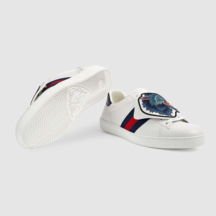 GUCCI MEN SHOES グッチ メン ズシューズ 497130 0FI10 9060 'ACE' SNEAKERS