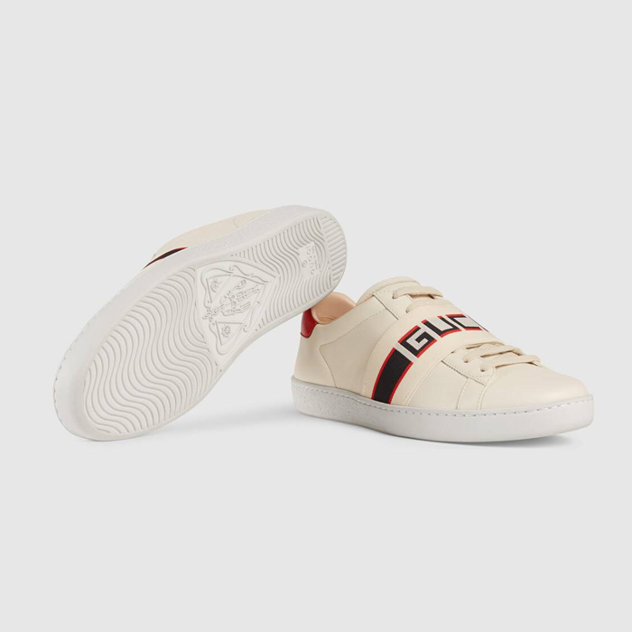 GUCCI LADY SHOES グッチレディースシューズ 525269 0FIV0 9086 Ace Sneaker With Gucci Stripe