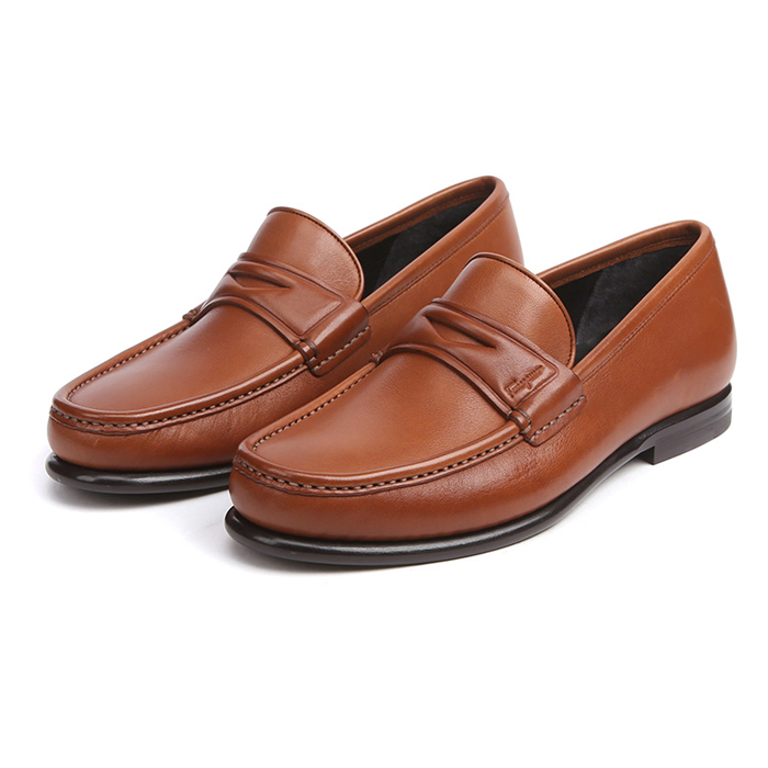 FERRAGAMO MEN SHOES 0686117 CALF CUOI BROWN