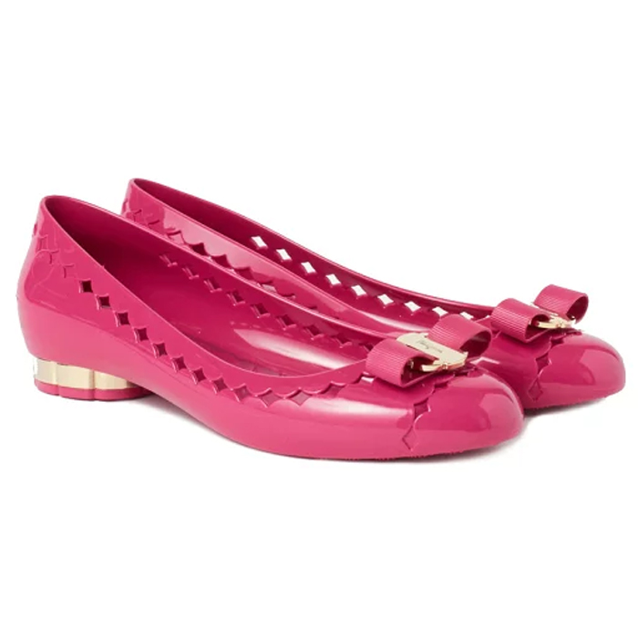 フェラガモ FERRAGAMO レディース ヴァラ リボン ピンク ラバー 0686716 MISC BEGO ROSE RED