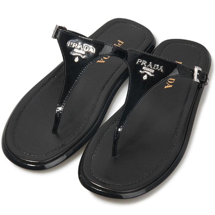 プラダ Prada Women's Flip Flops Sandals レディサンダル 1Y281H JHR F0002 NERO